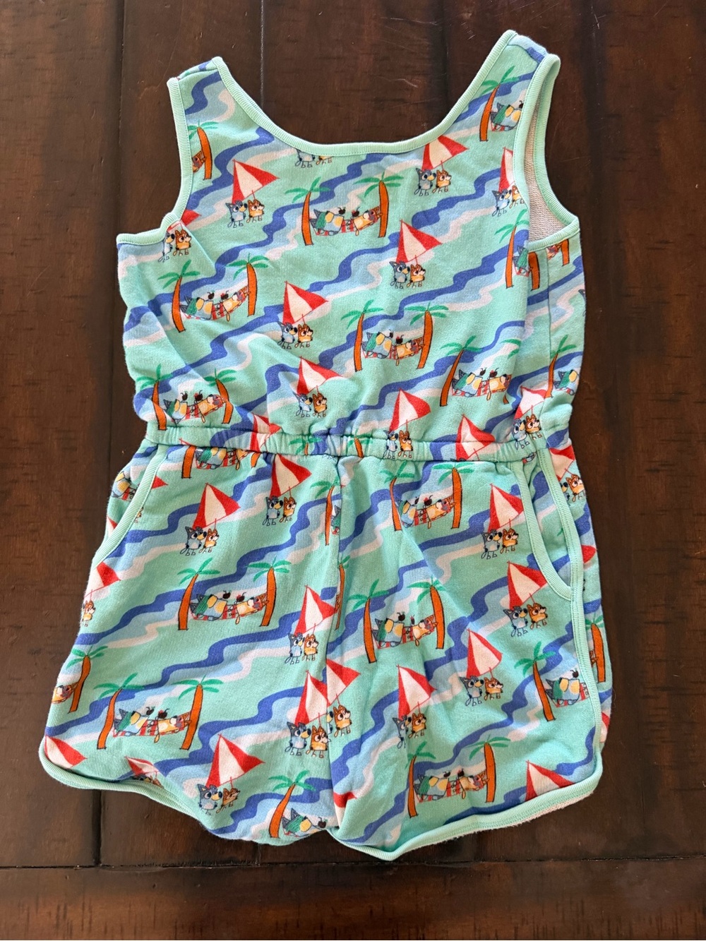 Hanna Andersson terry Bluey romper size 140 (US10)